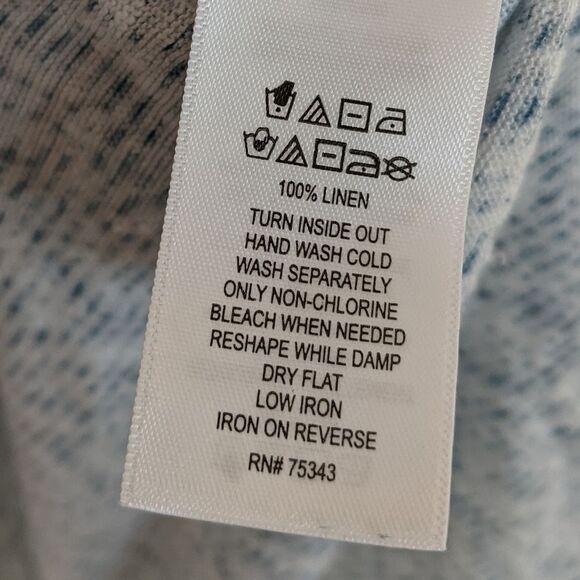 Artisan NY Size 1X 100% Linen Short Sleeve Shirt - Picture 5 of 7